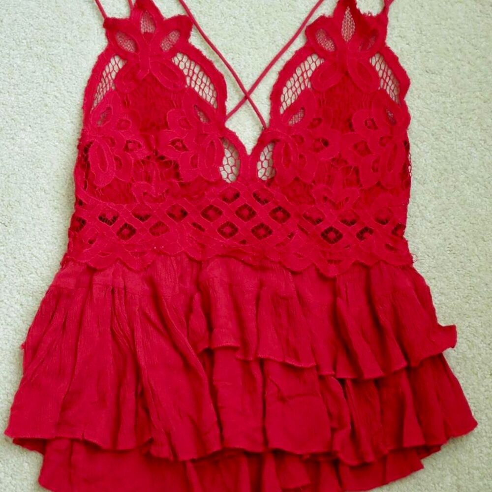 Free-people Women's Red Top